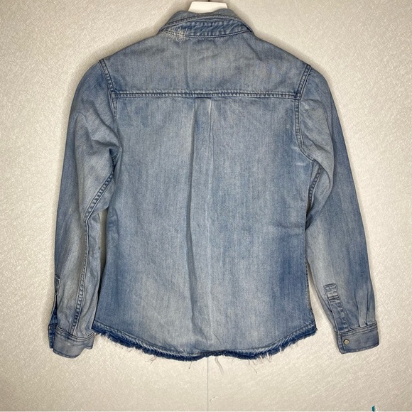 Azul by Moussy Chambray Snap Button Shirt Size Medium - Picture 3 of 10